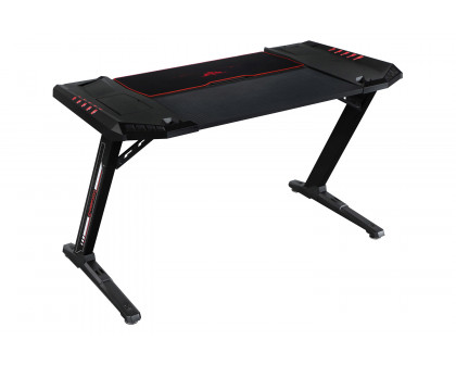 Coaster - Ardsley Z-Framed Gaming Desk With Led Lighting in Black