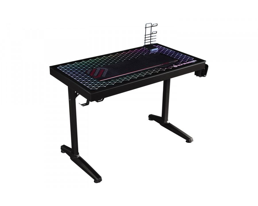 Coaster - Avoca Tempered Glass Top Gaming Desk in Black