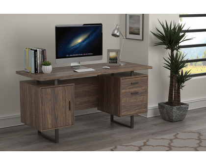 Coaster Lawtey Floating Top Office Desk - Aged Walnut