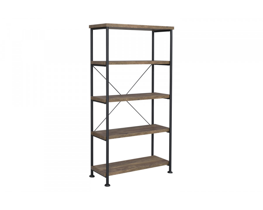 Coaster Analiese 4-Shelf Bookcase - Rustic Oak