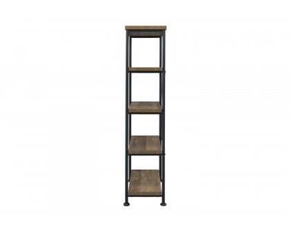 Coaster Analiese 4-Shelf Bookcase - Rustic Oak