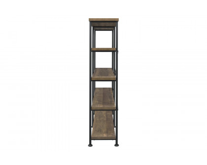 Coaster Analiese 4-Shelf Open Bookcase - Rustic Oak