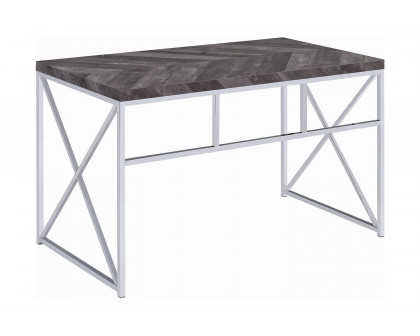 Coaster - Grimma Writing Desk in Rustic Gray/Herringbone