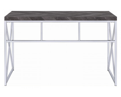 Coaster - Grimma Writing Desk in Rustic Gray/Herringbone