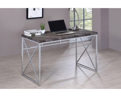 Coaster - Grimma Writing Desk in Rustic Gray/Herringbone