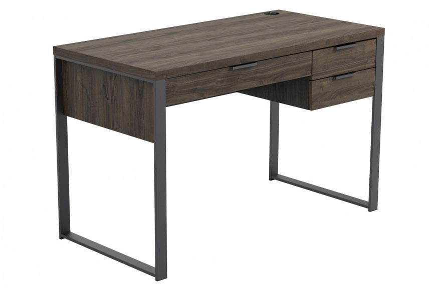 Coaster™ Pattinson 3-Drawer Writing Desk - Aged Walnut/Gunmetal