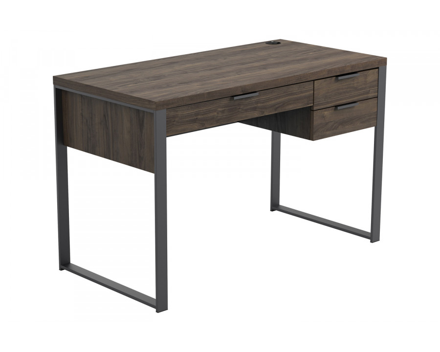 Coaster - Pattinson 3-Drawer Writing Desk in Aged Walnut/Gunmetal