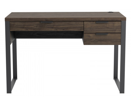 Coaster™ Pattinson 3-Drawer Writing Desk - Aged Walnut/Gunmetal