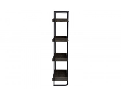 Coaster Ember 4-Shelf Bookcase - Dark Oak/Sandy Black