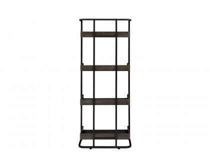 Coaster Ember 4-Shelf Bookcase - Dark Oak/Sandy Black