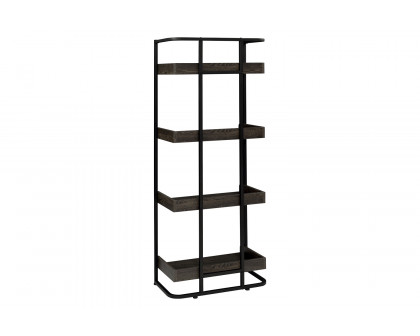 Coaster Ember 4-Shelf Bookcase - Dark Oak/Sandy Black