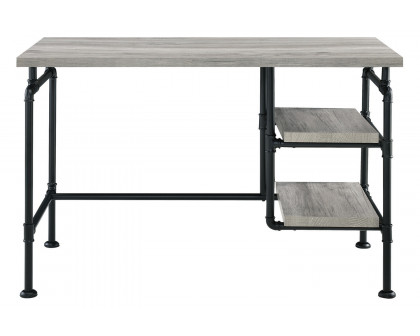 Coaster - Delray 2-Tier Open Shelving Writing Desk in Gray Driftwood/Black