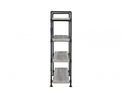 Coaster - Delray 4-Tier Open Shelving Bookcase in Gray Driftwood/Black