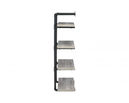 Coaster Elmcrest 24-Inch Wall Shelf - Black/Gray Driftwood