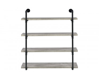 Coaster Elmcrest 40-Inch Wall Shelf - Black/Gray Driftwood