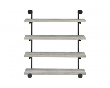 Coaster Elmcrest 40-Inch Wall Shelf - Black/Gray Driftwood