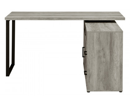 Coaster™ Hertford L-Shape Office Desk with Storage - Gray Driftwood