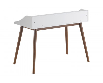 Coaster Percy 4-Compartment Writing Desk - White/Walnut