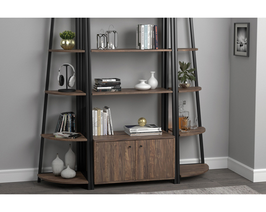 Coaster Jacksonville 3-Piece Bookcase With Cabinet - Aged Walnut