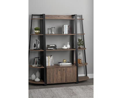 Coaster - Jacksonville 5-Tier Corner Bookcase in Aged Walnut