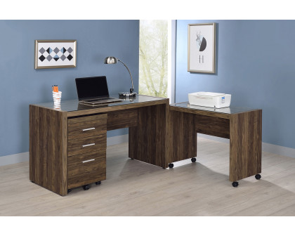 Coaster Luetta 48-Inch Rectangular Writing Desk - Aged Walnut