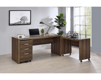 Coaster™ Luetta 59-Inch Rectangular Writing Desk - Aged Walnut