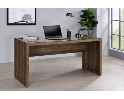 Coaster™ Luetta 59-Inch Rectangular Writing Desk - Aged Walnut