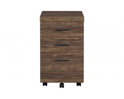 Coaster - Luetta 3-Drawer Mobile Storage Cabinet With Casters in Aged Walnut