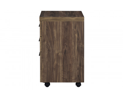 Coaster - Luetta 3-Drawer Mobile Storage Cabinet With Casters in Aged Walnut