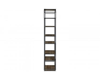 Coaster - 6-Shelf Bookcase in Rustic Brown/Dark Gray