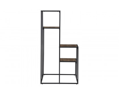 Coaster - 4-Tier Display Shelf in Rustic Brown/Black