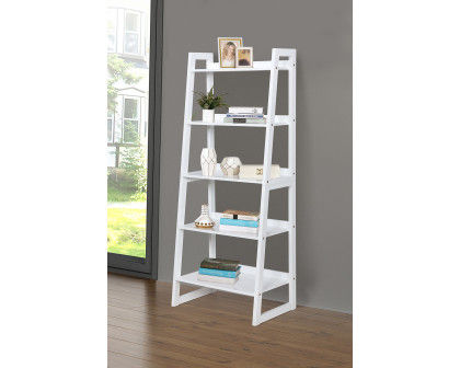 Coaster™ Trudie 5-Shelf Ladder Bookcase - White