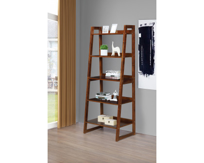 Coaster™ Trudie 5-Shelf Ladder Bookcase - Cappuccino