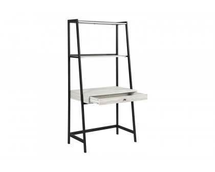 Coaster - Pinckard 1-Drawer Ladder Desk in Gray Stone Herringbone/Black