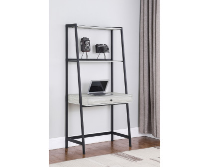 Coaster - Pinckard 1-Drawer Ladder Desk in Gray Stone Herringbone/Black