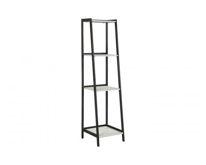 Coaster - Pinckard 3-Piece Ladder Desk Set in Gray Stone Herringbone/Black