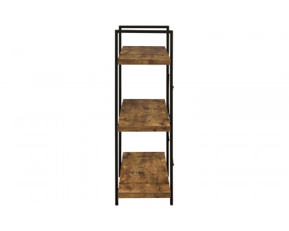 Coaster Cole 3-Shelf Bookcase - Antique Nutmeg/Black