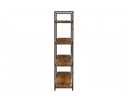 Coaster Cole 4-Shelf Bookcase - Antique Nutmeg/Black