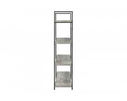 Coaster Cole 4-Shelf Bookcase - Gray Driftwood/Gunmetal