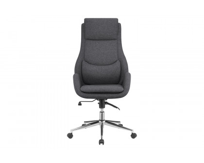 Coaster - Upholstered Office Chair With Padded Seat in Gray/Chrome