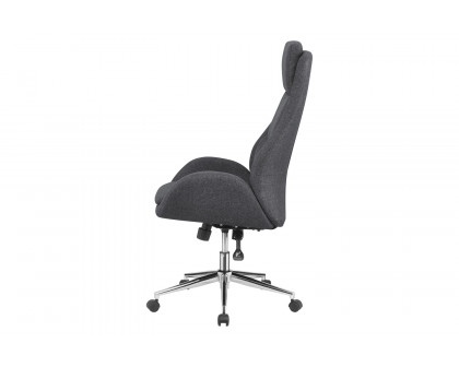 Coaster - Upholstered Office Chair With Padded Seat in Gray/Chrome