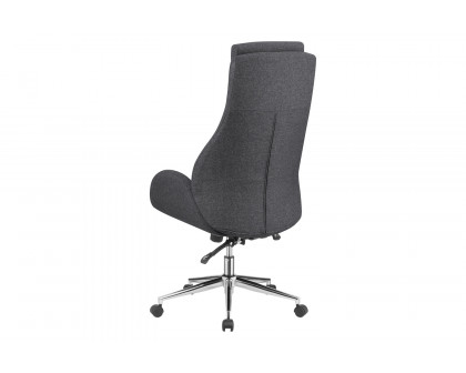 Coaster - Upholstered Office Chair With Padded Seat in Gray/Chrome