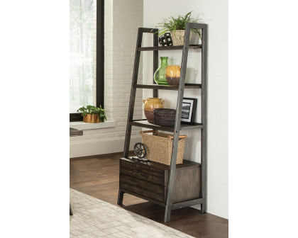 Coaster - Delmar 2-Drawer Bookcase in Burnished Cognac/Weathered Gunmetal