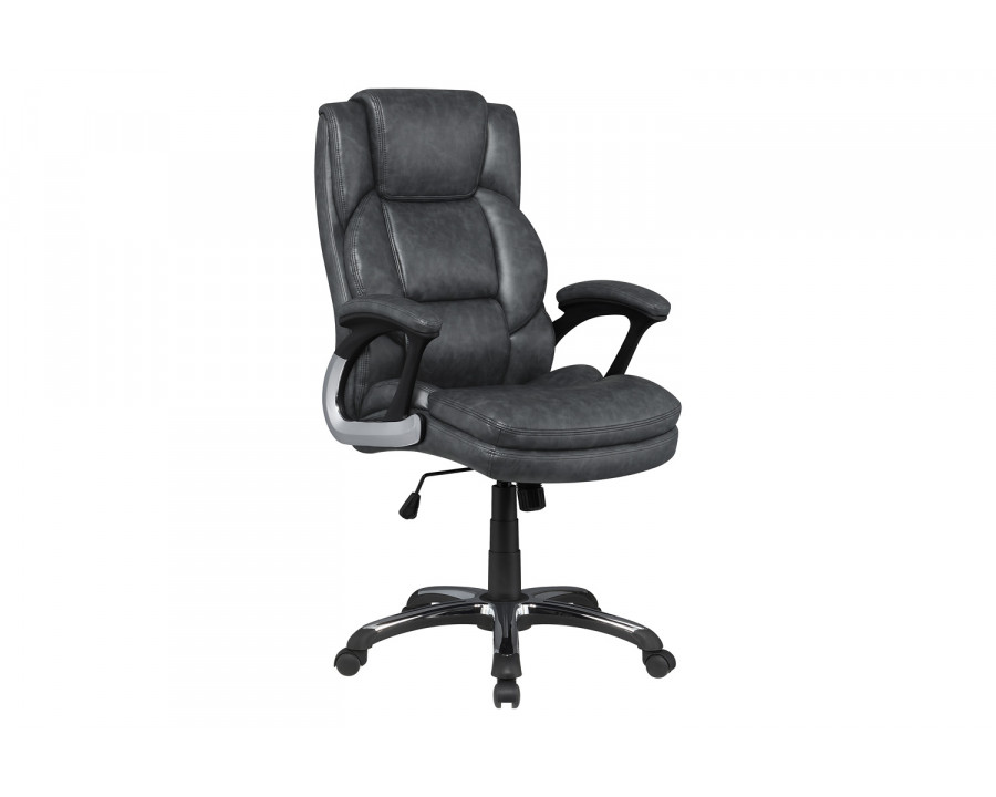 Coaster Adjustable Height Office Chair with Padded Arm - Gray/Black