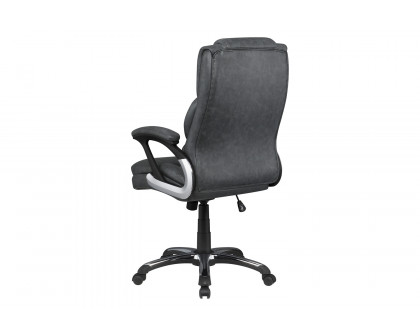 Coaster Adjustable Height Office Chair with Padded Arm - Gray/Black