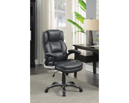 Coaster Adjustable Height Office Chair with Padded Arm - Gray/Black