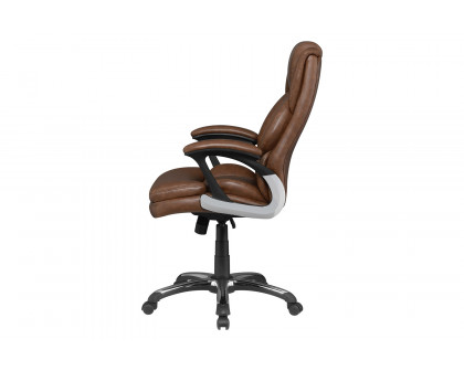 Coaster™ Adjustable Height Office Chair with Padded Arm - Brown/Black