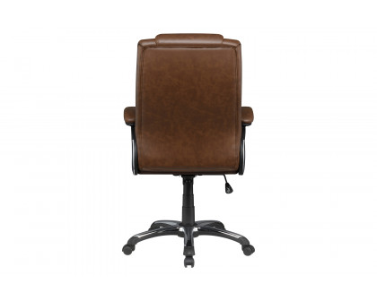 Coaster™ Adjustable Height Office Chair with Padded Arm - Brown/Black