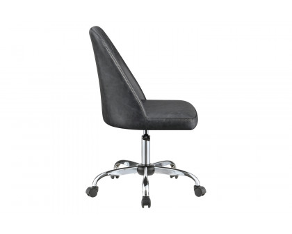 Coaster Upholstered Tufted Back Office Chair - Gray/Chrome