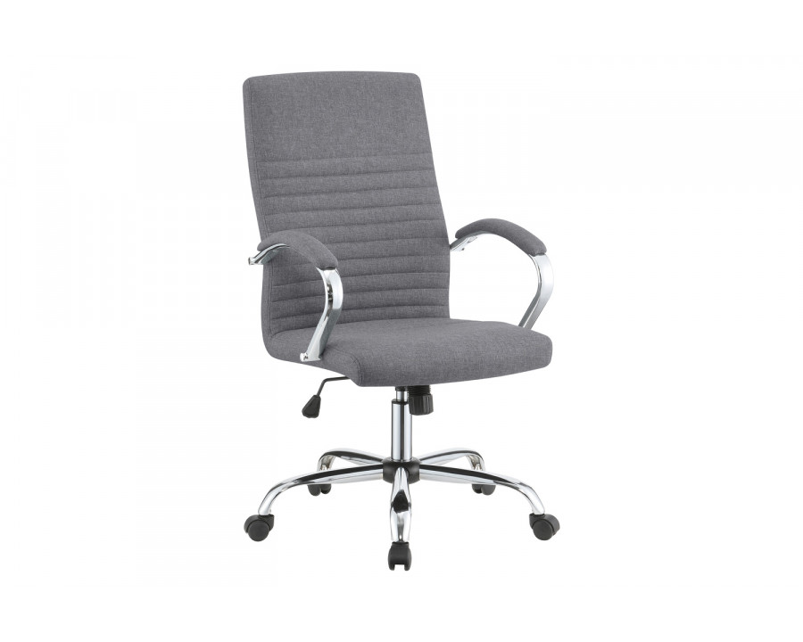 Coaster - Upholstered Office Chair With Casters 881217 in Gray/Chrome